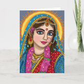 Goddess Radha Greeting Card | Divine Hindu Devi Ra カード (正面)