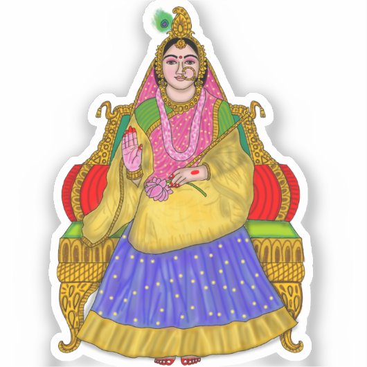Goddess Radha Sticker シール (正面)