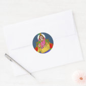 Goddess Radha Sticker ラウンドシール (封筒)