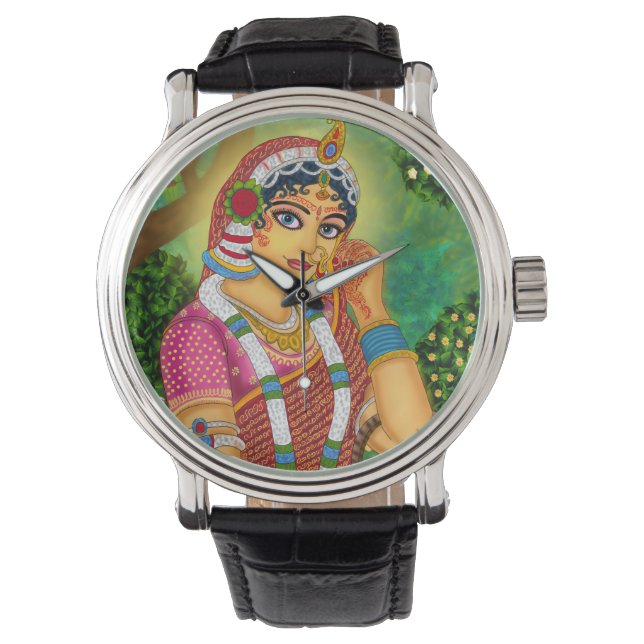 Goddess Radha Wall Clock 腕時計 (正面)