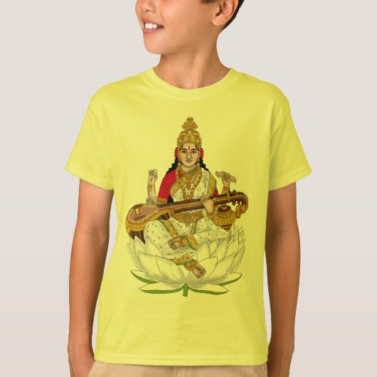 Goddess Saraswati T-Shirts Tシャツ (正面)