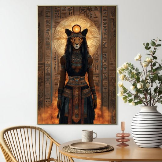 Goddess Sekhmet Abstract Egyptian Lioness Art ポスター