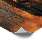 Goddess Sekhmet Abstract Egyptian Lioness Art ポスター (角)