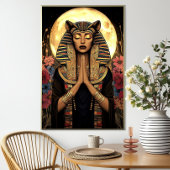 Goddess Sekhmet: Egyptian Floral Dark Fantasy ポスター