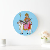 Goddess Shailputri Wall Clock ラージ壁時計 (ホーム)