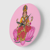 Goddess Siddhidatri Wall Clock ラージ壁時計 (傾斜)