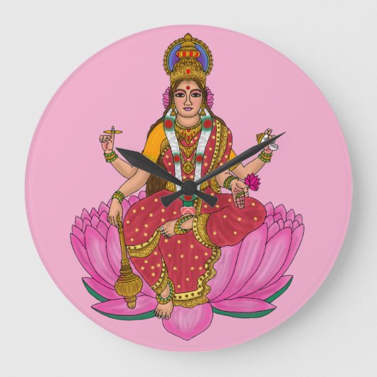 Goddess Siddhidatri Wall Clock ラージ壁時計 (正面)
