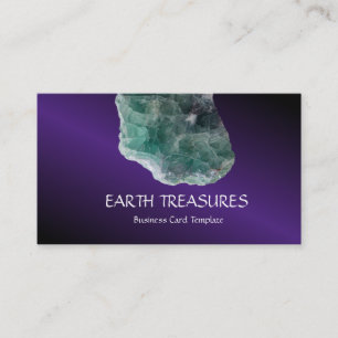 Godeの緑および紫色の螢石の治療の水晶 名刺