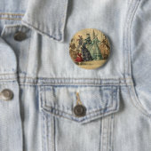 Godeyの女性本のビクトリアンなファッションプレートWeddin 缶バッジ (インサイチュ)