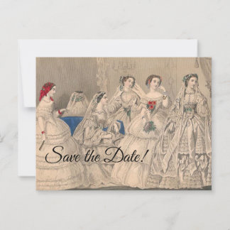 Godey's 1858のド結婚レスポストカード ポストカード