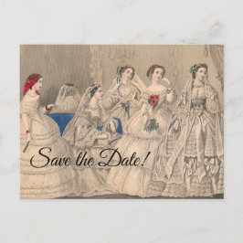 Godey's 1858のド結婚レスポストカード ポストカード