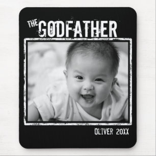 Godfatherのパーソナライズされた写真と名前 マウスパッド