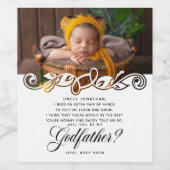 Godfatherエレガント写真の提案 ワインラベル (シングルラベル)