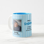 Godfather誇りを持った Blue水玉模様と写真 ツートーンマグカップ (正面左)