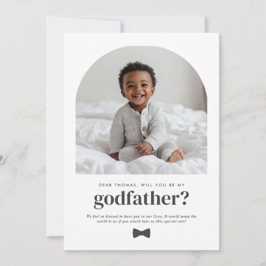 Godfather Arched Photo Proposal 招待状 (正面)