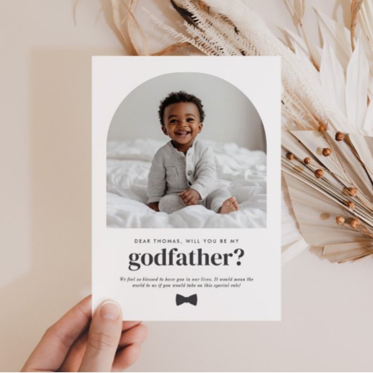 Godfather Arched Photo Proposal 招待状
