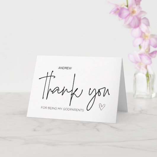 Godfather Gift Thank You for Being My Godparents C カード (蘭)