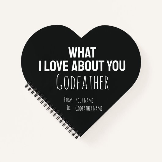 Godfather Gifts Cute Unique Cool Modern Trendy ノートブック (正面)