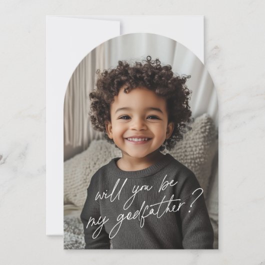 Godfather Handwritten Proposal Photo Arch  招待状 (正面)