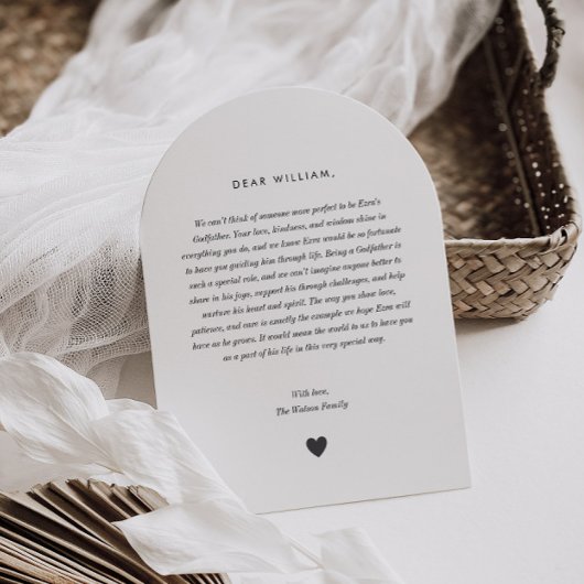 Godfather Handwritten Proposal Photo Arch 招待状