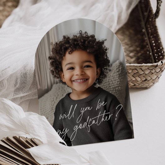 Godfather Handwritten Proposal Photo Arch  招待状