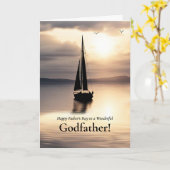 Godfather Happy Fathers Day Sailboat  カード (黄色い花)