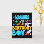 Godfather Of The Birthday Boy Space Astronaut 1st カード (黄色い花)