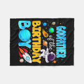 Godfather Of The Birthday Boy Space Astronaut 1st  フリースブランケット (正面(横))