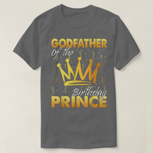 Godfather of the Birthday Prince Boys Son Birthday Tシャツ (デザイン正面)