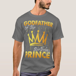 Godfather of the Birthday Prince Boys Son Birthday Tシャツ