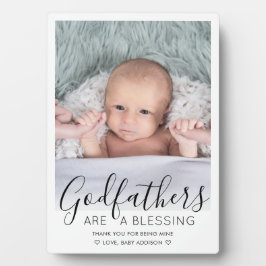 Godfather Thank You《キリスト教》洗礼式や命名式または洗礼写真 フォトプラーク