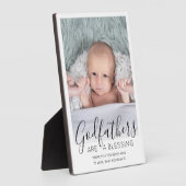 Godfather Thank You《キリスト教》洗礼式や命名式または洗礼写真 フォトプラーク (側面)