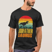 Godfathersaurus Rex Dinosaur Godfather Saurus Fami Tシャツ (正面)