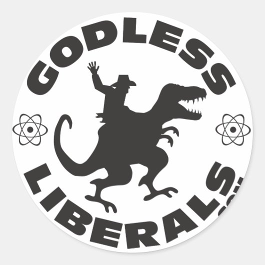 Godless Liberals公式ロゴシール ラウンドシール (正面)
