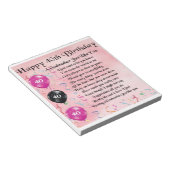 Godmother詩 – 40th Birthdayデザイン ノートパッド (アングル)