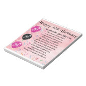 Godmother詩 – 40th Birthdayデザイン ノートパッド (回転)