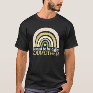 Godmother賛美 Boho Rainbow Cute Mと呼ばれること Tシャツ