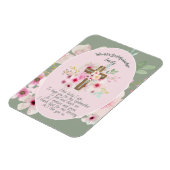 GODMOTHER かわいらしパーソナライズされた詩ピンクのフローラ マグネット (左側)