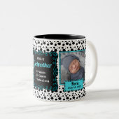 Godmother 誇りを持った Dalmatian白黒の写真 ツートーンマグカップ (正面右)