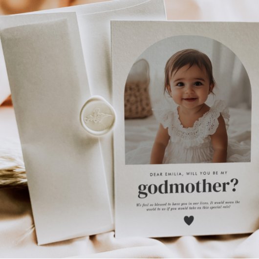 Godmother Arched Photo Proposal 招待状