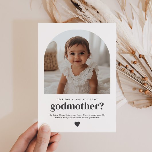 Godmother Arched Photo Proposal 招待状