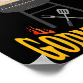 Godmother Bbq Grill Smokerとバーベキューシェフ ポスター (角)