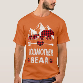 Godmother Bear Shirt、赤バッファローPlaid Godmother Tシャツ