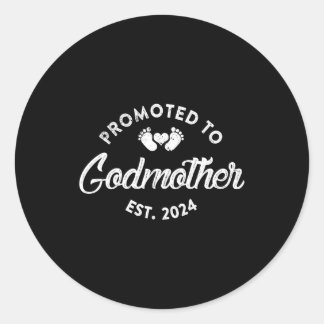Godmother Est 2024新しい叔母おもしろいギフトに昇格 ラウンドシール
