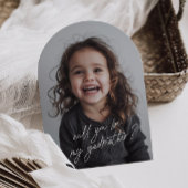 Godmother Handwritten Proposal Photo Arch  招待状