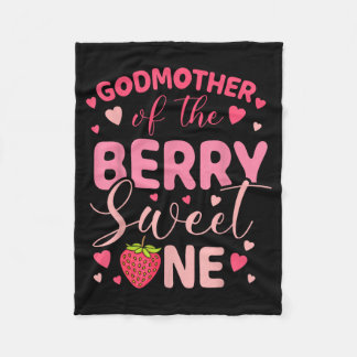 Godmother of the berry sweet one strawberry first フリースブランケット