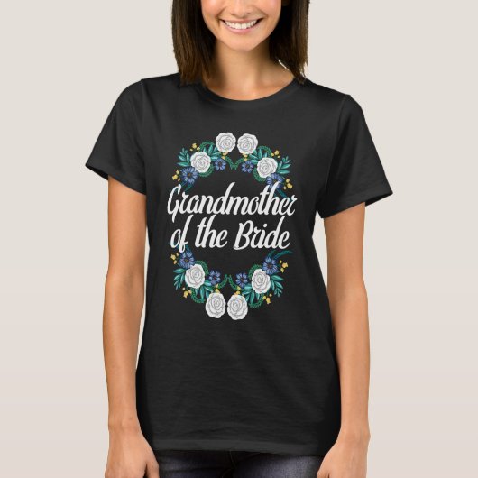 Godmother Of The Bride Floral Wreath Bridal Shower Tシャツ (正面)