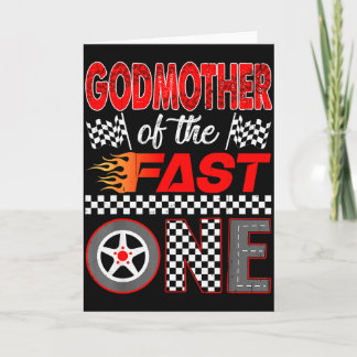 Godmother Of The Fast One First Birthday Racing Ca カード