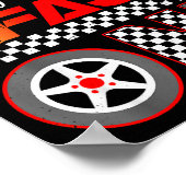 Godmother Of The Fast One First Birthday Racing Ca ポスター (角)