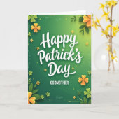 Godmother Patrick Day Green Card カード (黄色い花)